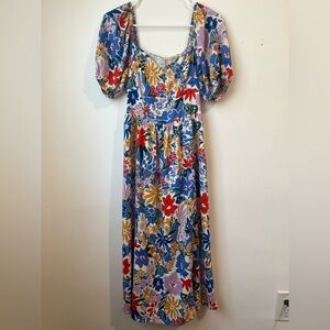 Sugarlips Multicolor Floral Dress Sweetheart Neckline. Size S. In good condition